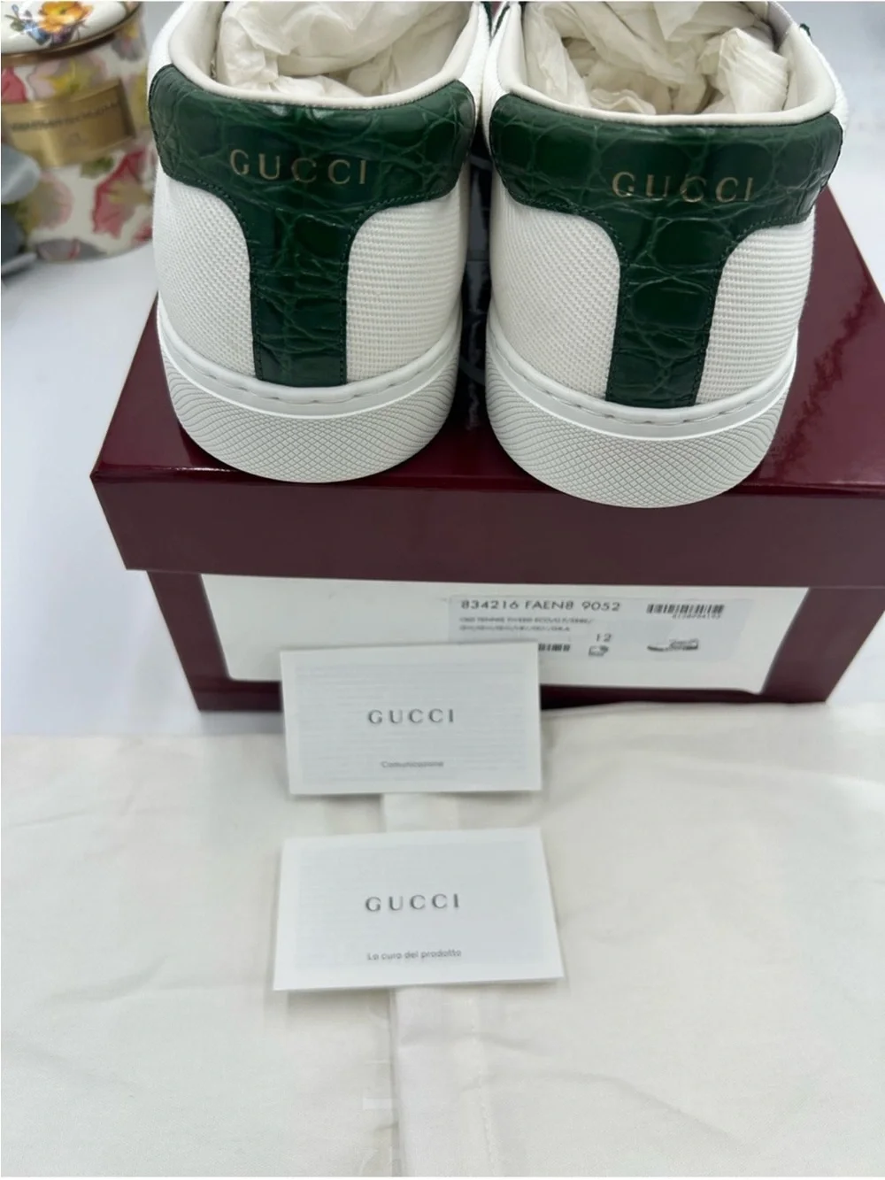 Men’s Gucci ace slip on sneakers size 12 fits 12.5 US made in Italy